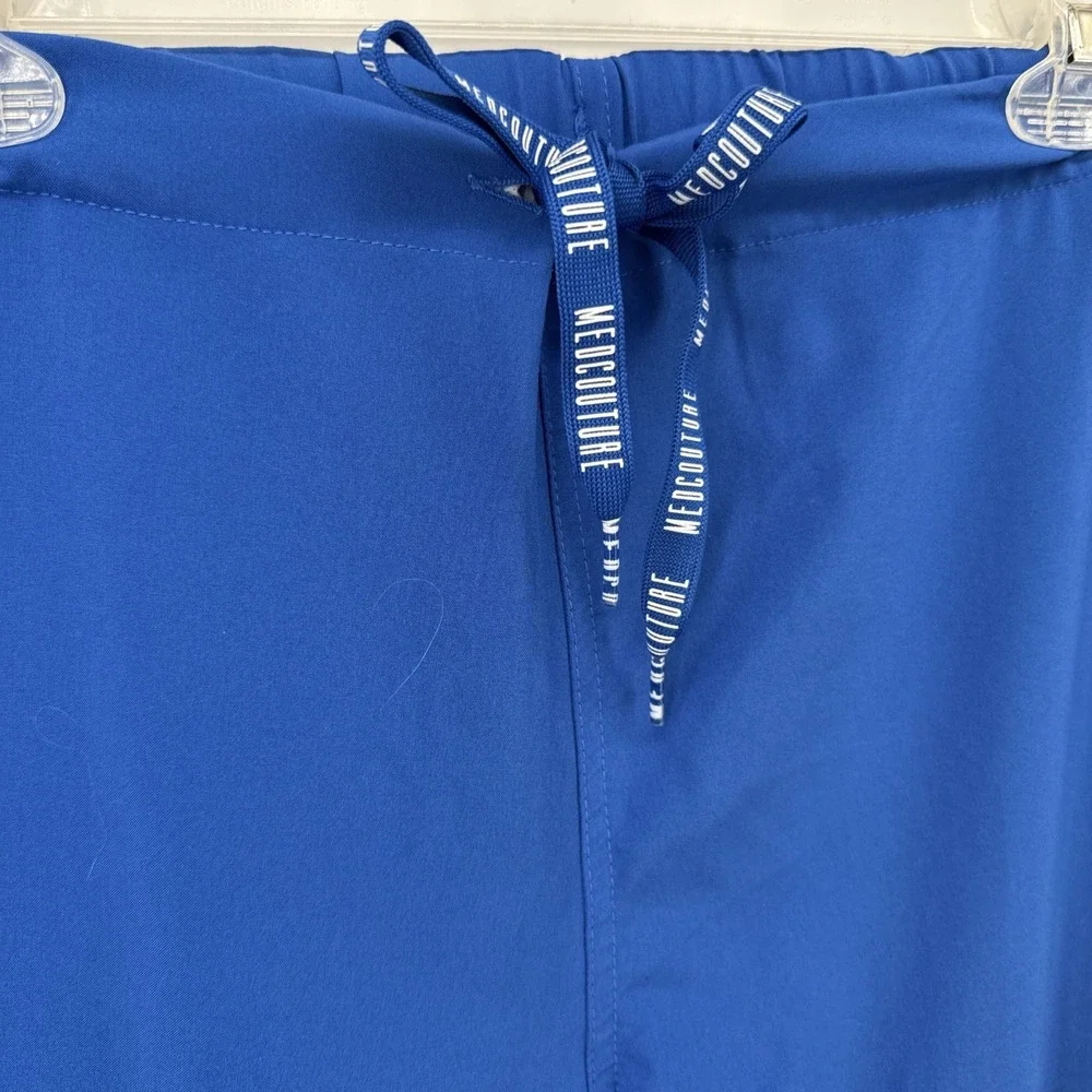 Med Couture Scrub Women's‎ Small Tall Straight Leg Pull-on Pants Royal Blue